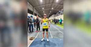 Tabela oficial de resultados da 3ª etapa da Copa Brasil de Atletismo, mostrando o atleta de Arapongas, Daniel Nascimento, na nona colocação dos 5.000 metros