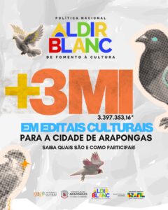Editais culturais PNAB Arapongas com inscrições abertas