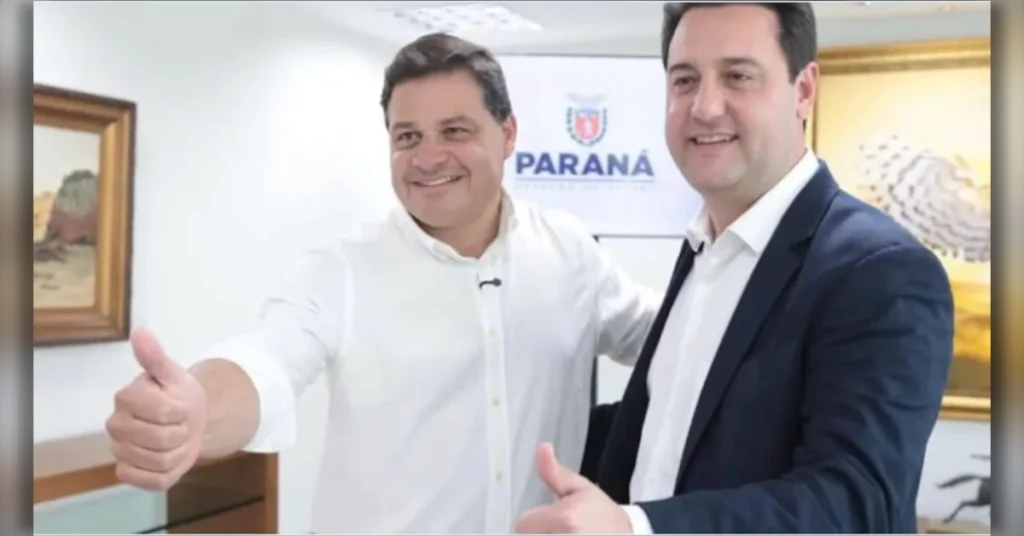 Alex durante encontro político citado em pesquisa para o Governo do Paraná em 2026