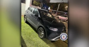 Carro furtado recuperado pela Guarda Municipal de Arapongas na PR-444