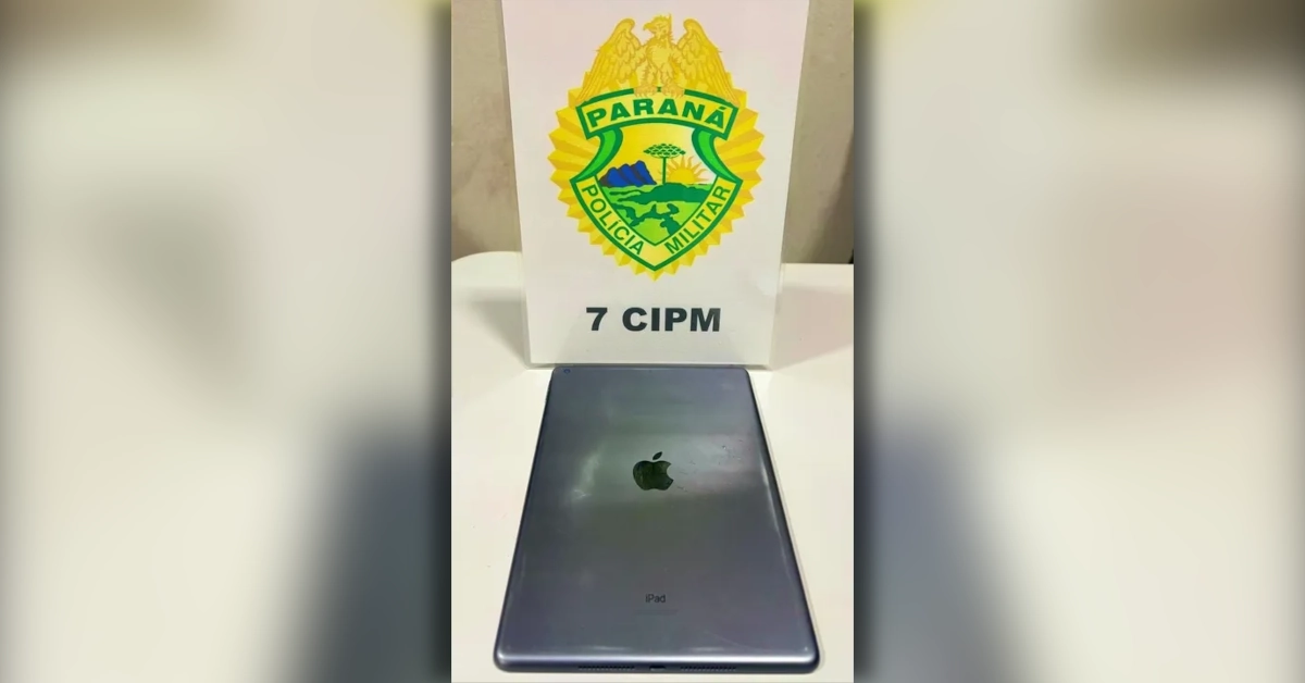 Policiais militares recuperam iPad furtado em Arapongas durante abordagem no Jardim Aeroporto