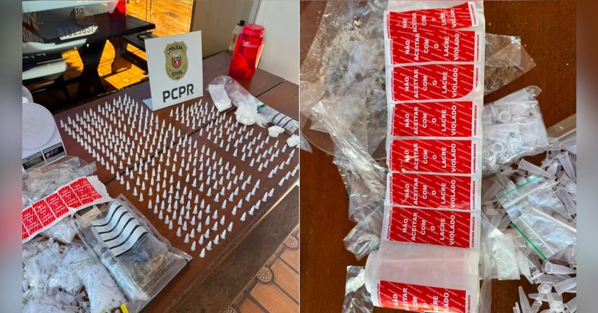 Apreensão de drogas em Arapongas realizada pela Polícia Civil na Vila Aparecida