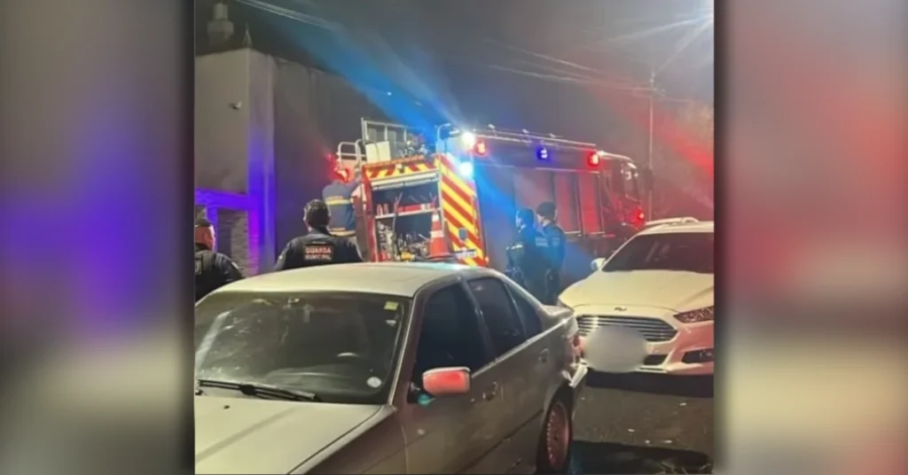 Agentes da Guarda Municipal em ocorrência de incêndio no Conjunto Centauro, em Arapongas