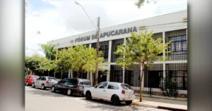 Fórum de Apucarana onde ocorre júri por homicídio relacionado a crime registrado no Jardim Ponta Grossa.